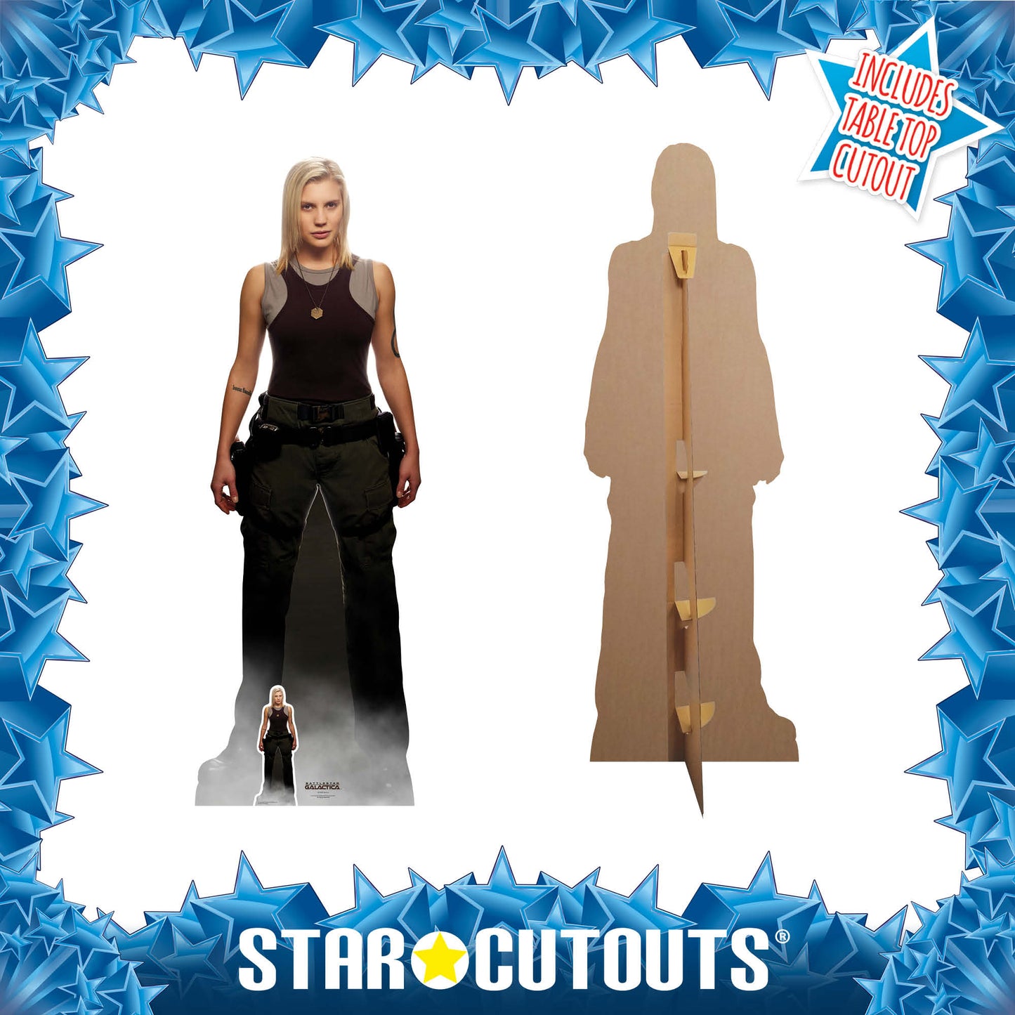 SC1642 Kara Thrace Starbuck Katee Sackhoff Battlestar Galactica Cardboard Cut Out Height 169cm