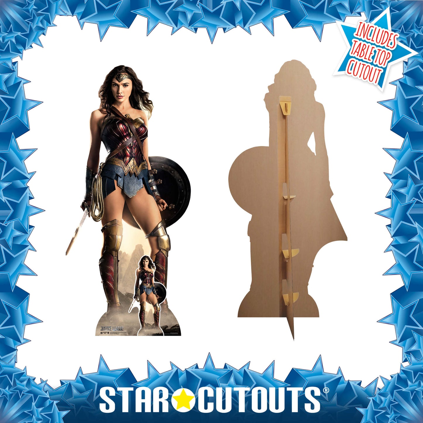SC1646 Wonder Woman Justice League Shield Cardboard Cutout Height 187cm