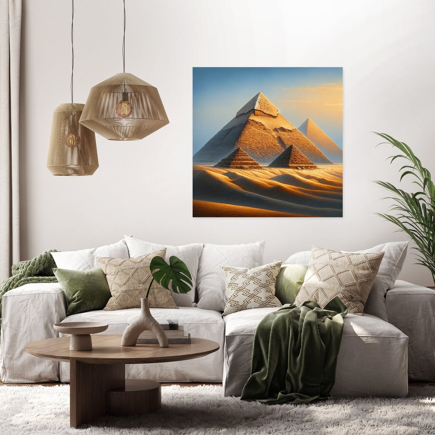 Golden Pyramids Canvas