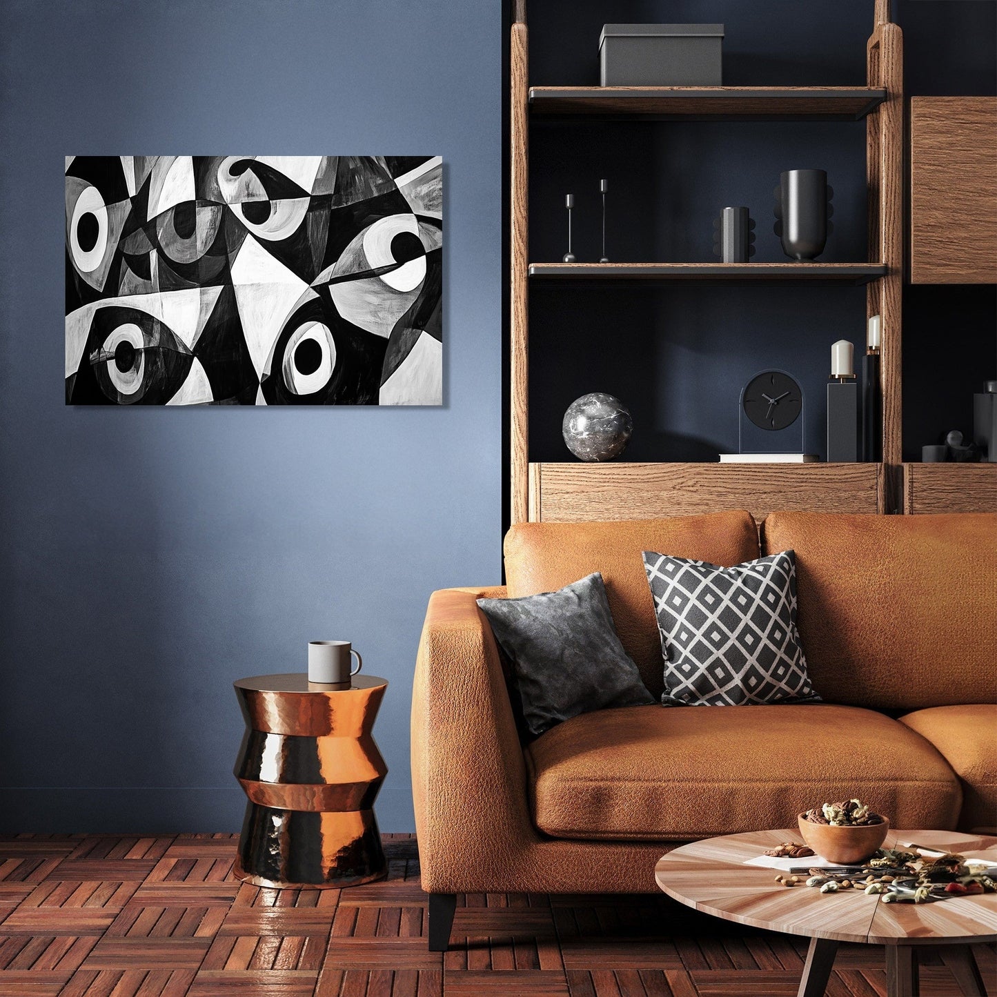 Monochrome Geometrics Canvas