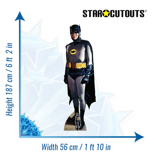 SC1661 Batman 1966 Adam West Cardboard Cut Out Height 187cm
