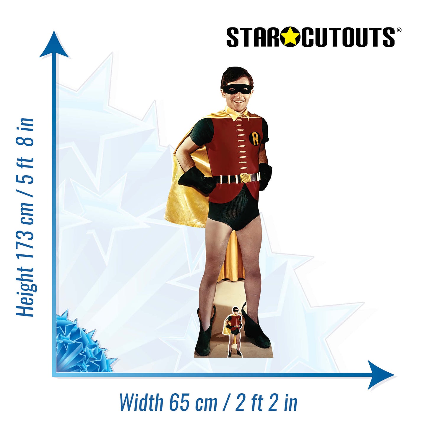 SC1662 Robin 1966 Burt Ward Cardboard Cut Out Height 173cm