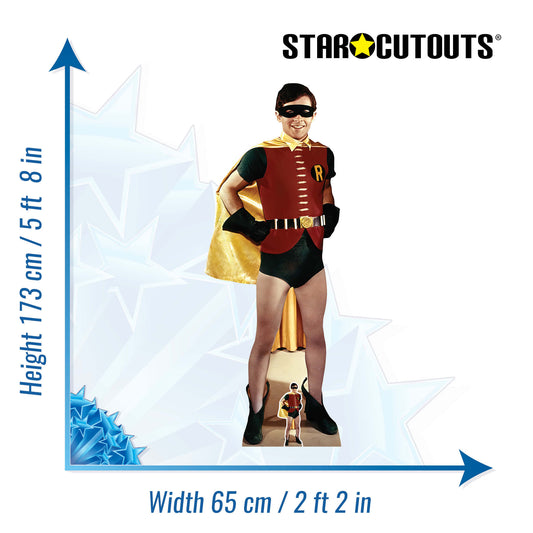 SC1662 Robin 1966 Burt Ward Cardboard Cut Out Height 173cm