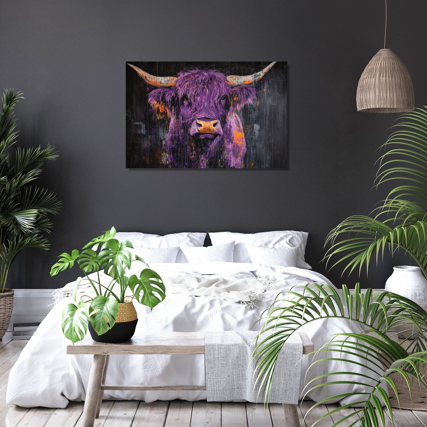 Highland Cow Majesty Canvas