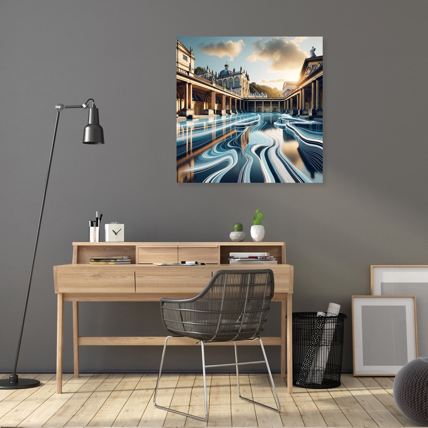 Futuristic Roman Baths Canvas