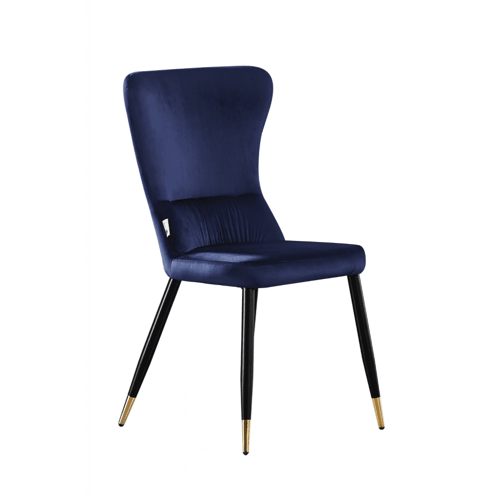 New York LUX Velvet Dining Chair with Metal Legs - Scandinavian Inspired
