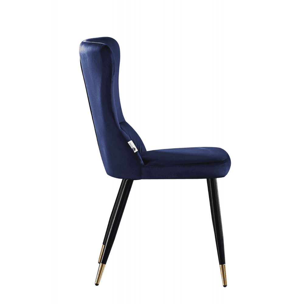 New York LUX Velvet Dining Chair with Metal Legs - Scandinavian Inspired