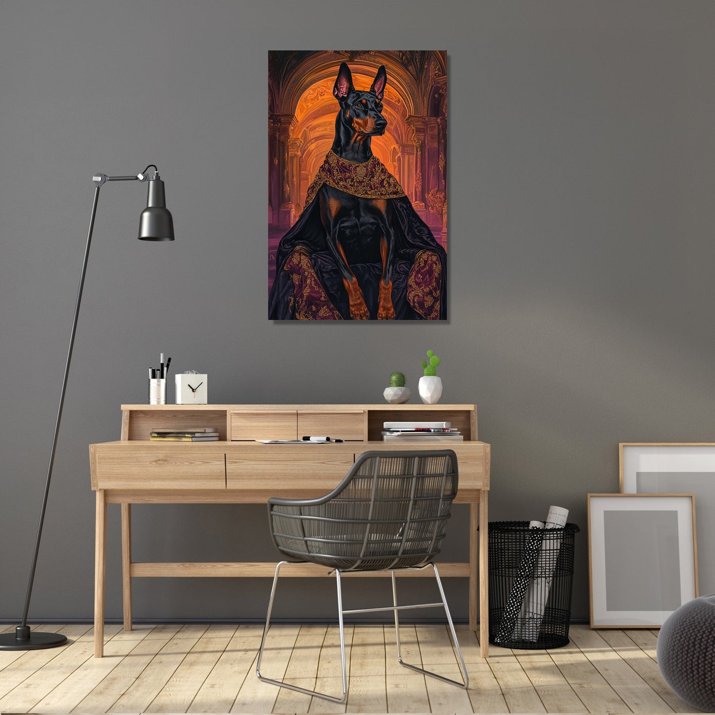 Noble Doberman's Royal Canvas