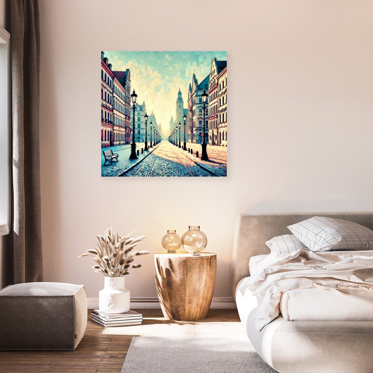 Serene Morning Old Town Canvas