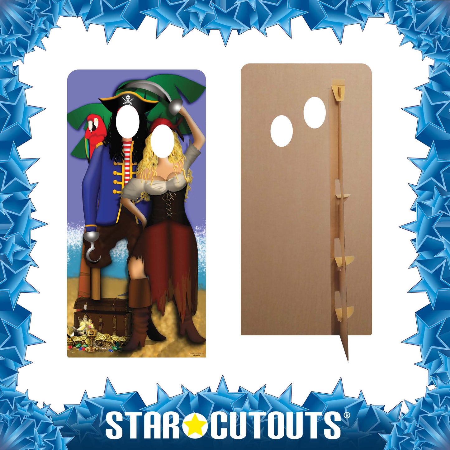 SC169 Pirate Couple Stand- In Cardboard Cut Out Height 186cm