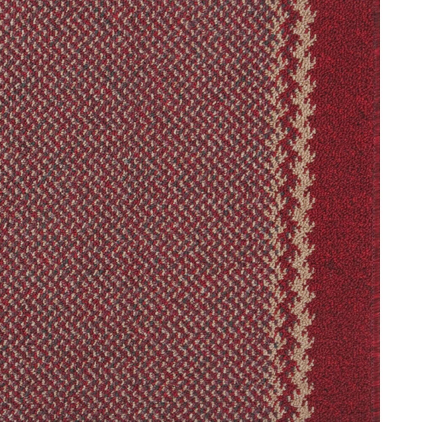 Washable Designer Bordered Red Rug | 116R