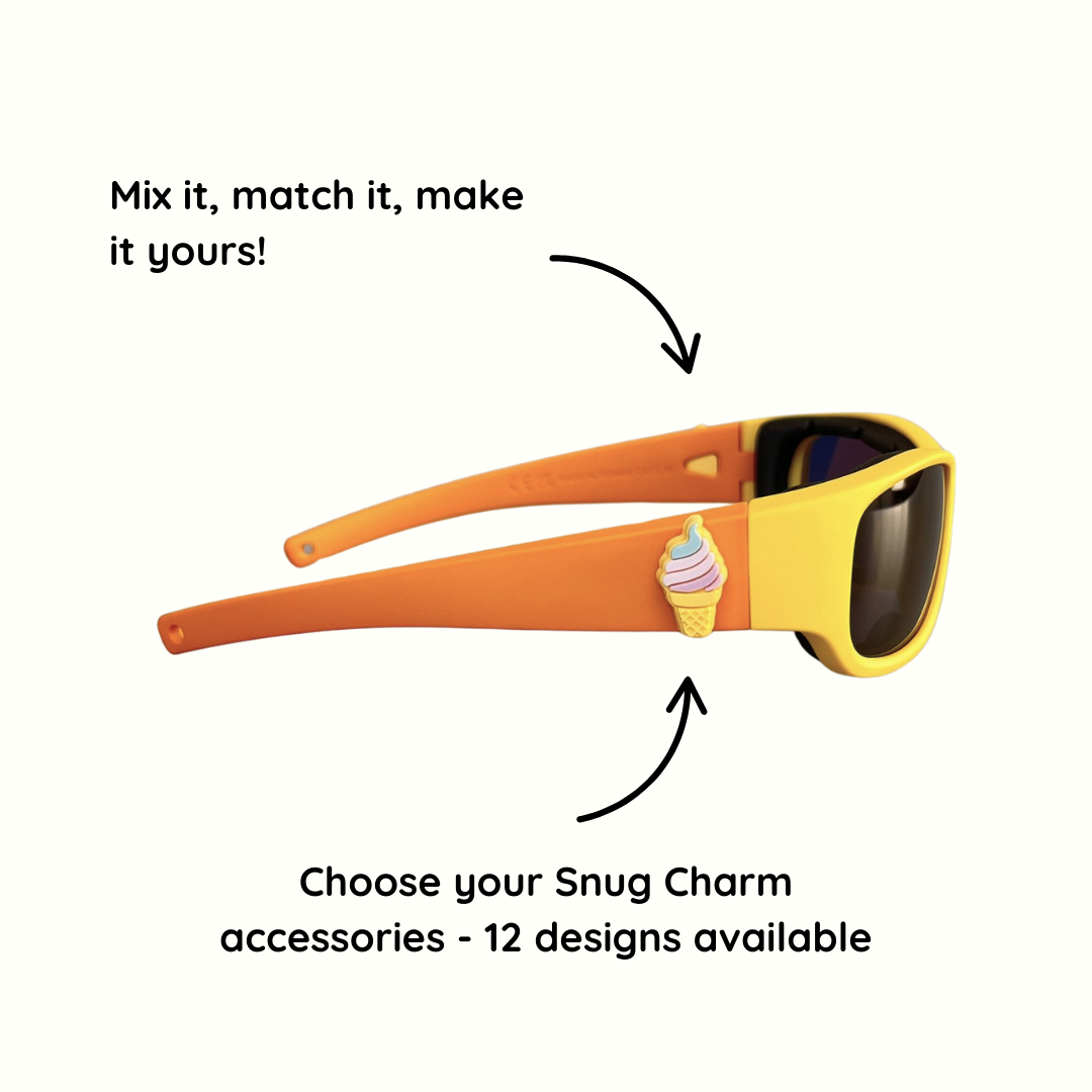 Yellow Orange Kids Sunglasses | Signature Lens | Snug Fit | 6-12 Years