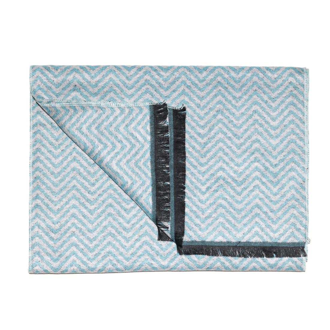 Light Blue Herringbone Bamboo Scarf