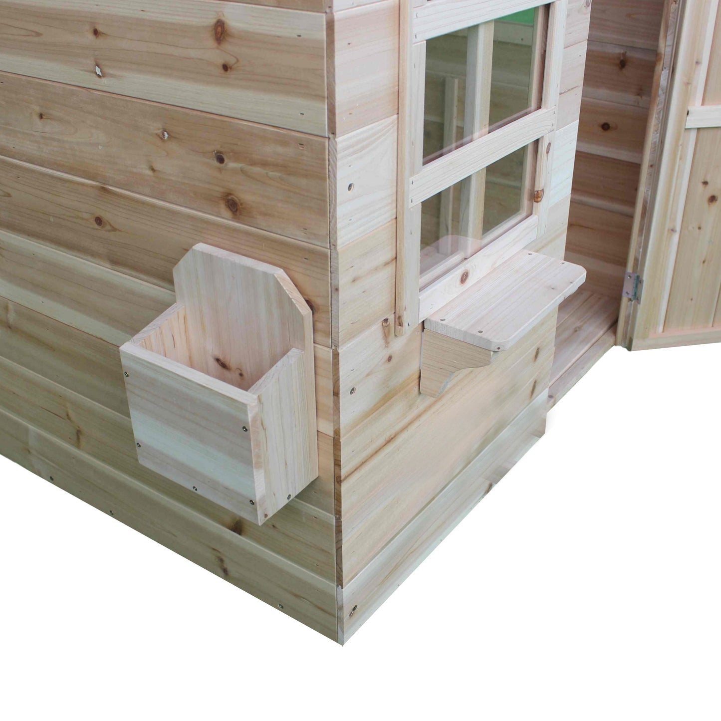 Wooden Playhouse Shelf Accessory - Outdoor Playhouse Serving Ledge