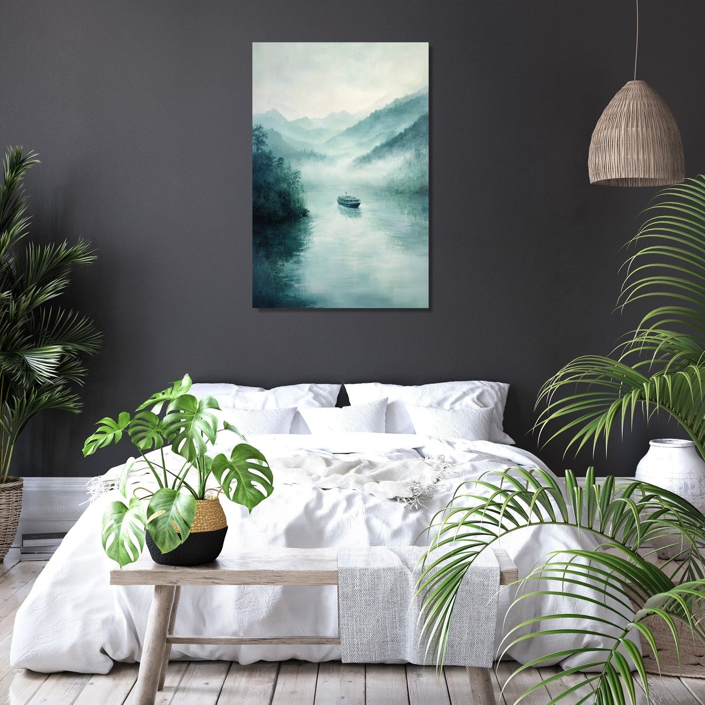 Misty Ferry Canvas
