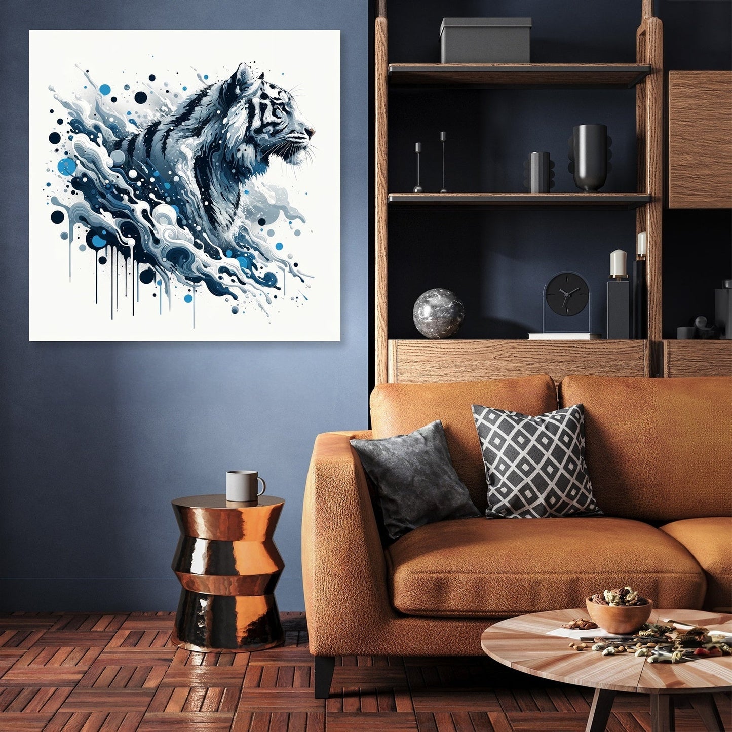 Winter Tiger Abstract Canvas