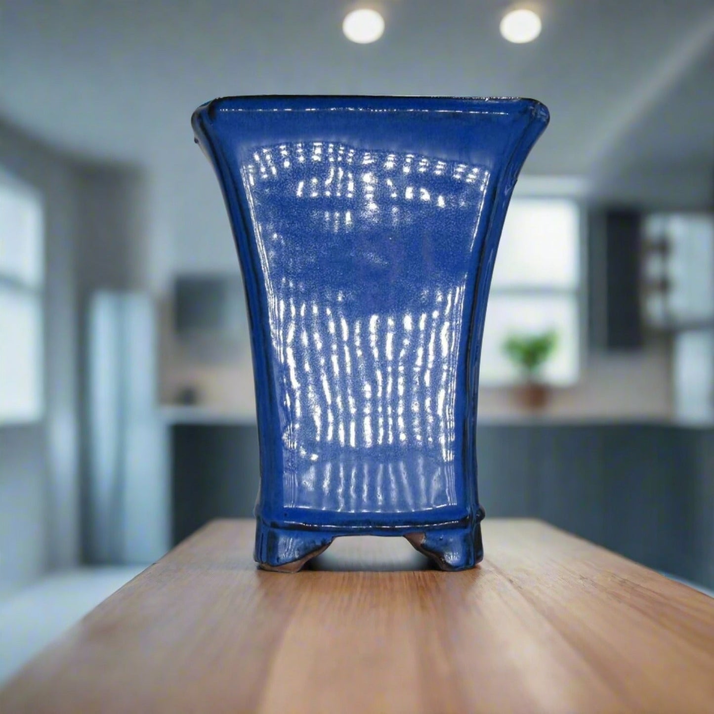 16cm Glazed Bonsai Pot | Cascade | 16cm x 20cm | Blue