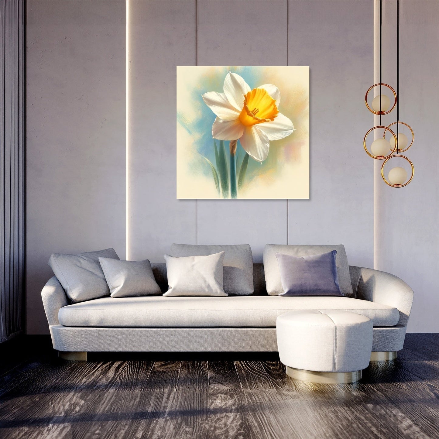 Pastel Spring Daffodil Canvas