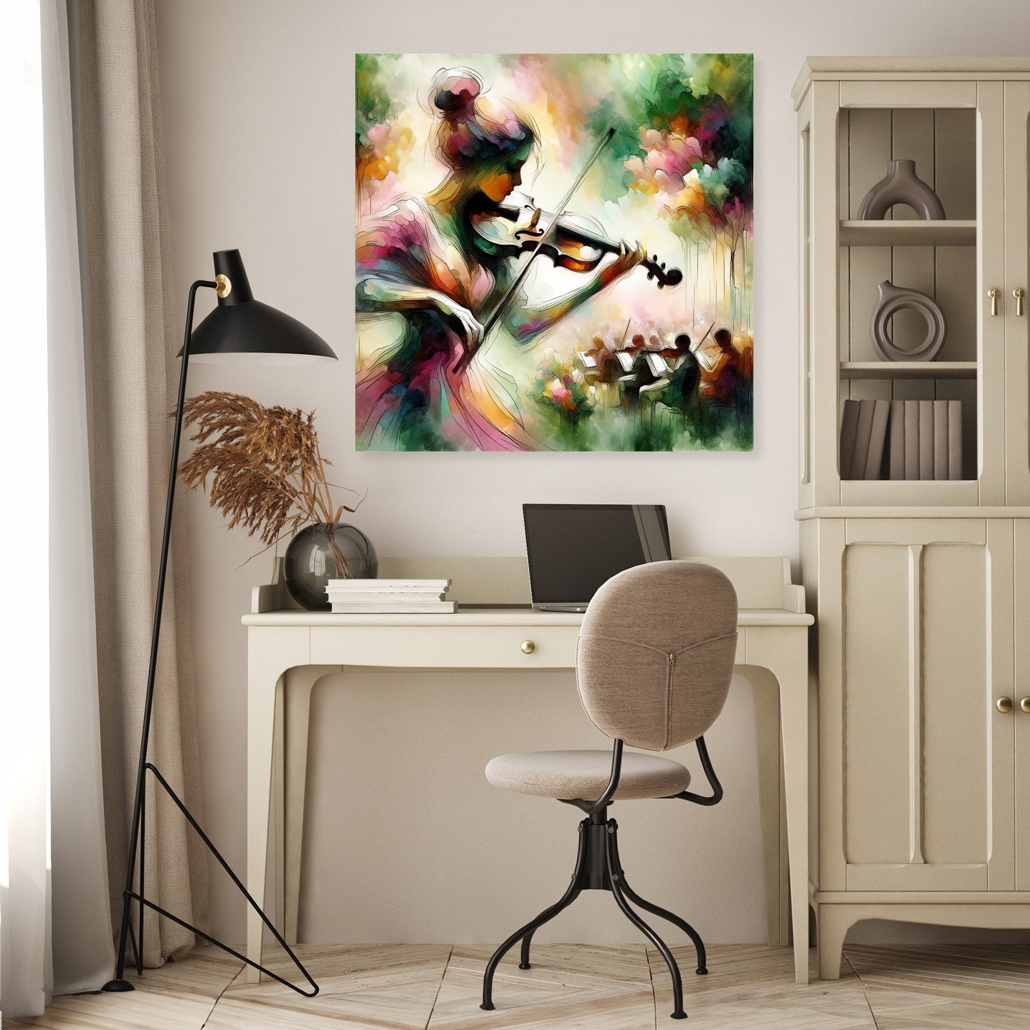 Garden Violinist Canvas