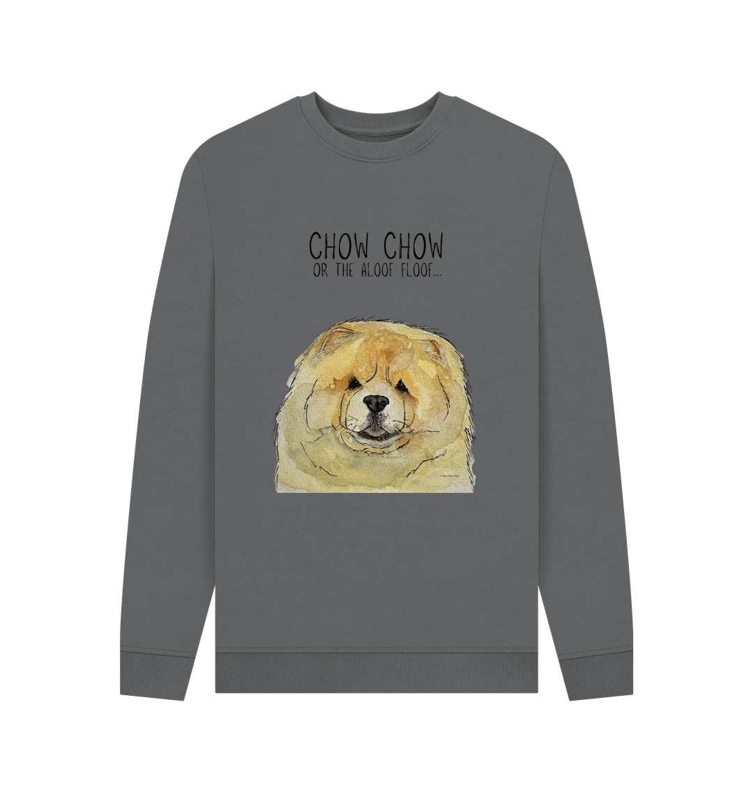Stay Cozy with the Fawn Chow Chow "Aloof Floof" Men's Crewneck Sweatshirt