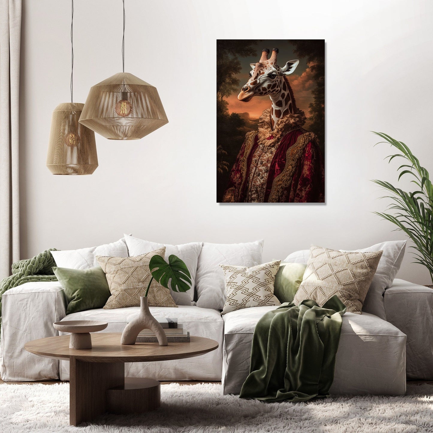 Noble Giraffe Royalty Canvas