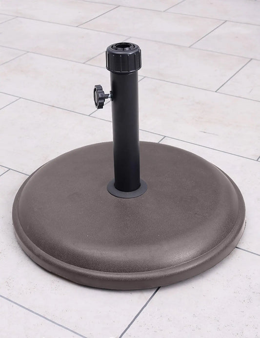 Polycrete Outdoor Parasol Base 16kg Round - Brown