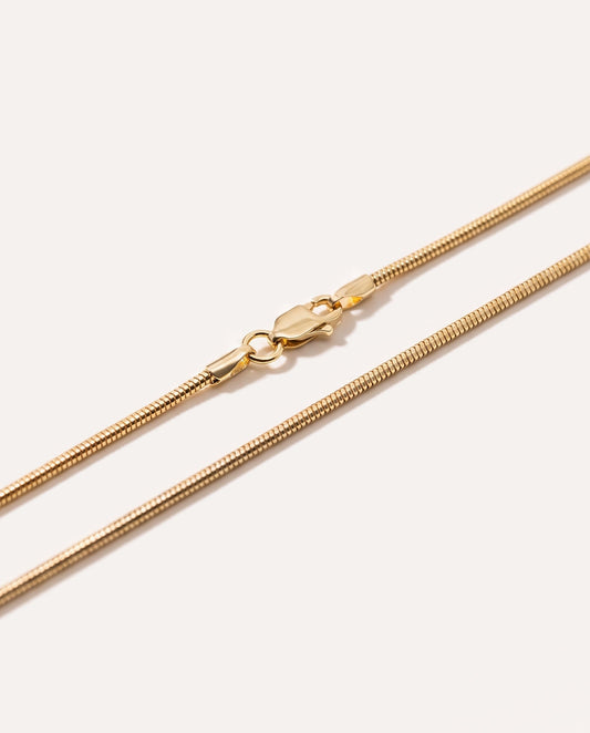17.5" (45cm) Gold Plated Snake Chain