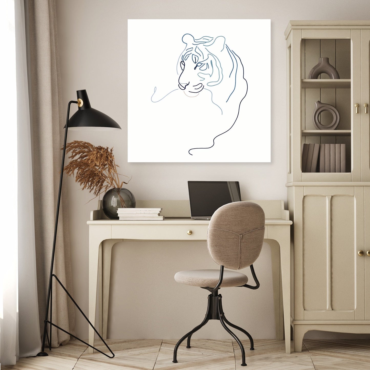 Ethereal Tiger Line Canvas