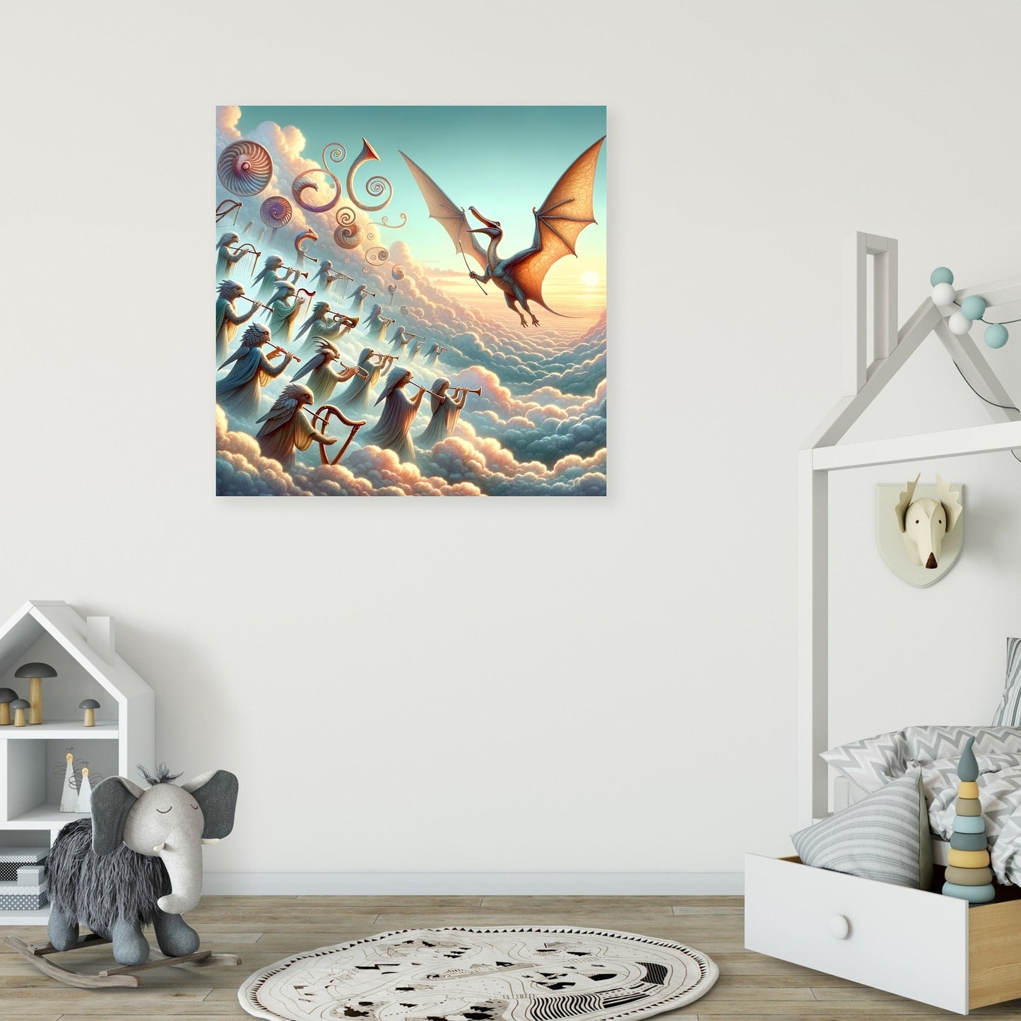 Sky Symphony Pterodactyl Canvas
