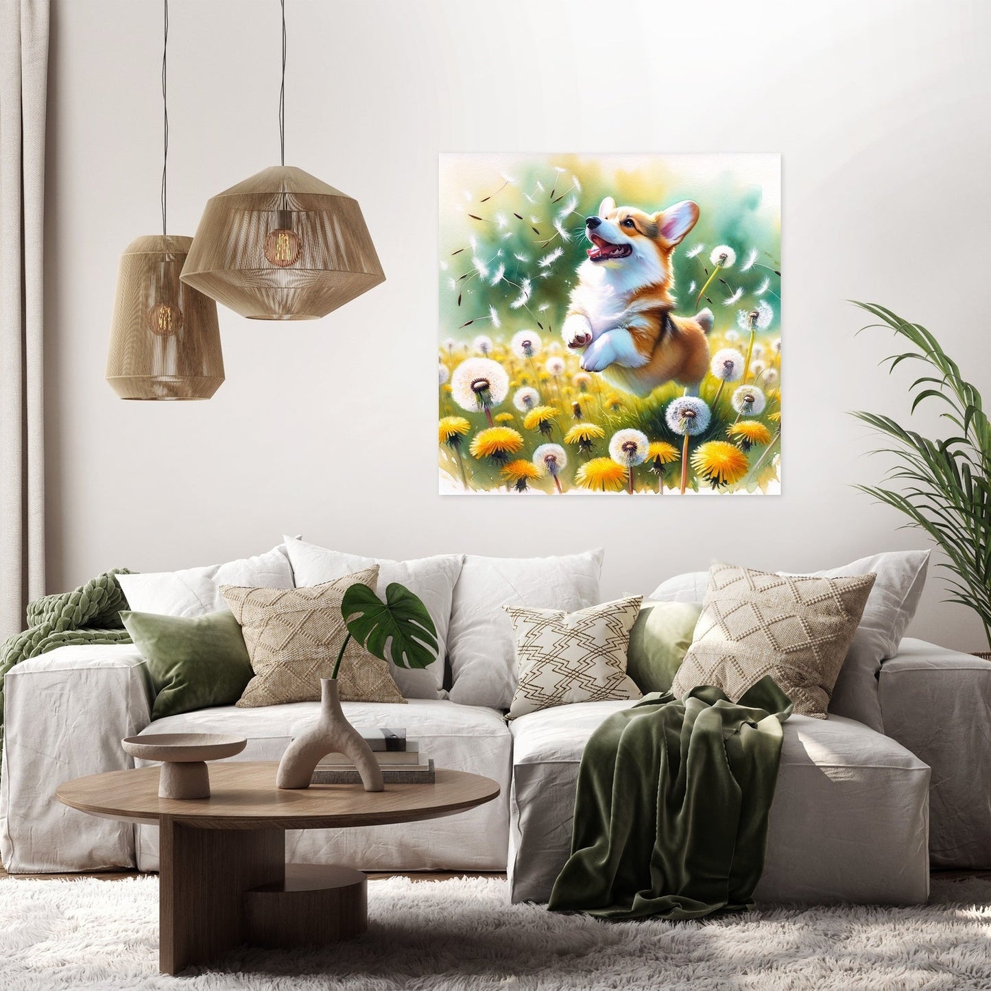 Corgi Whimsy Canvas