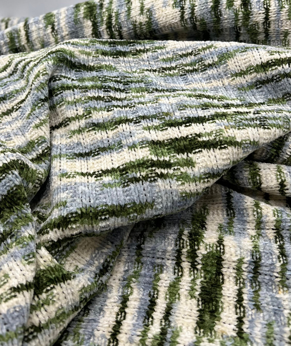 Green Chunky Cosy Knitted 260GSM 2 Way Stretch Fabric