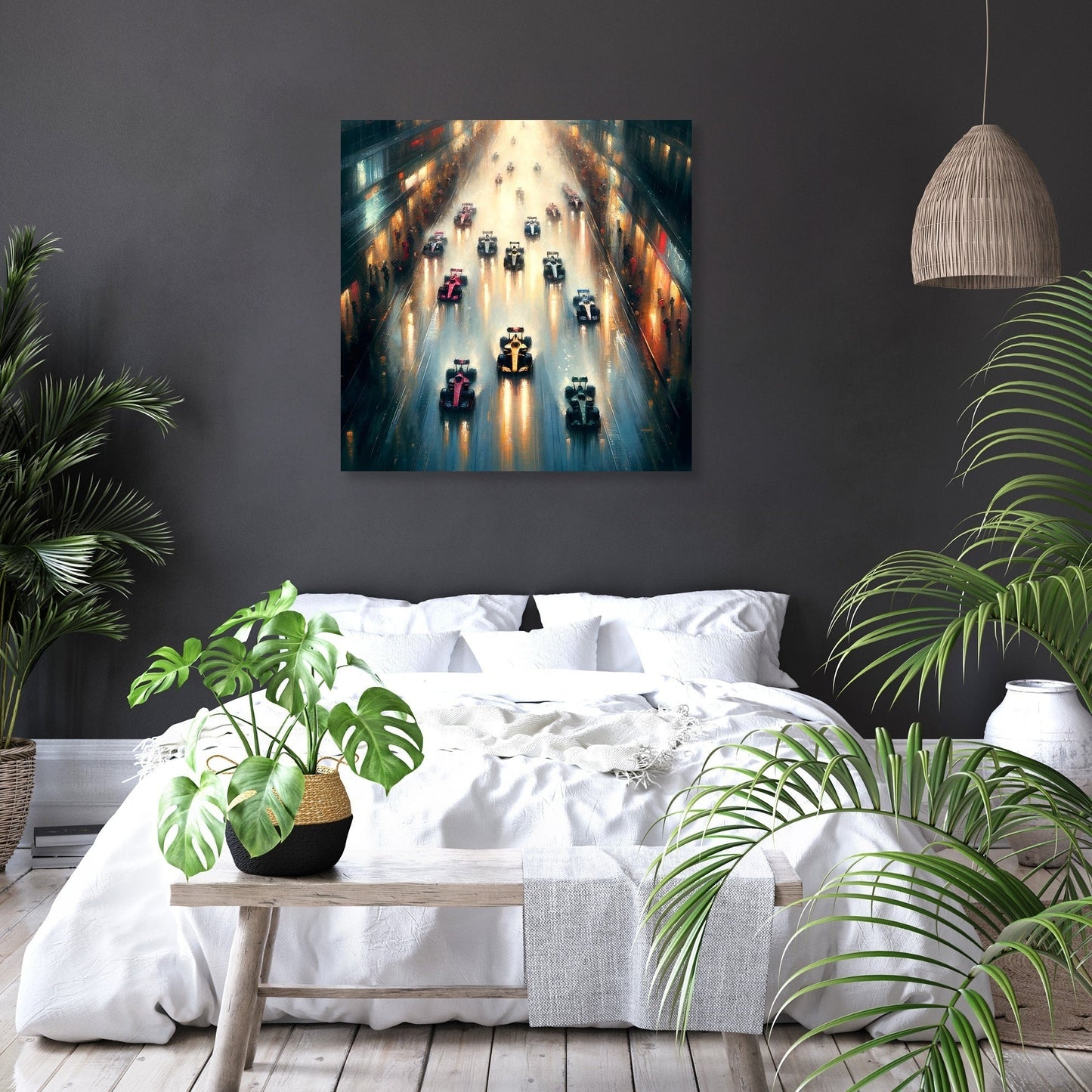 Rainy City Racer Canvas