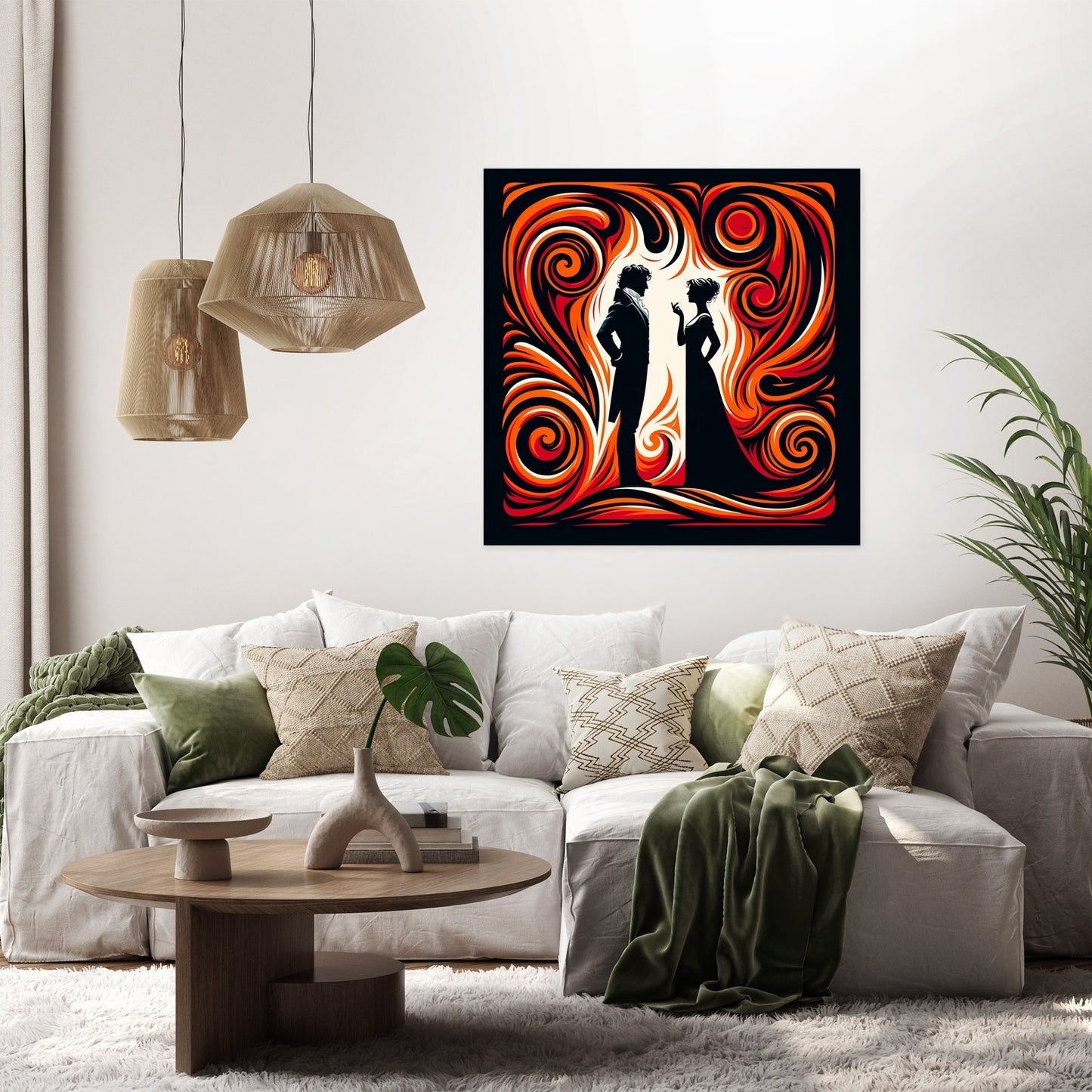 Netherfield's Fiery Embrace Canvas