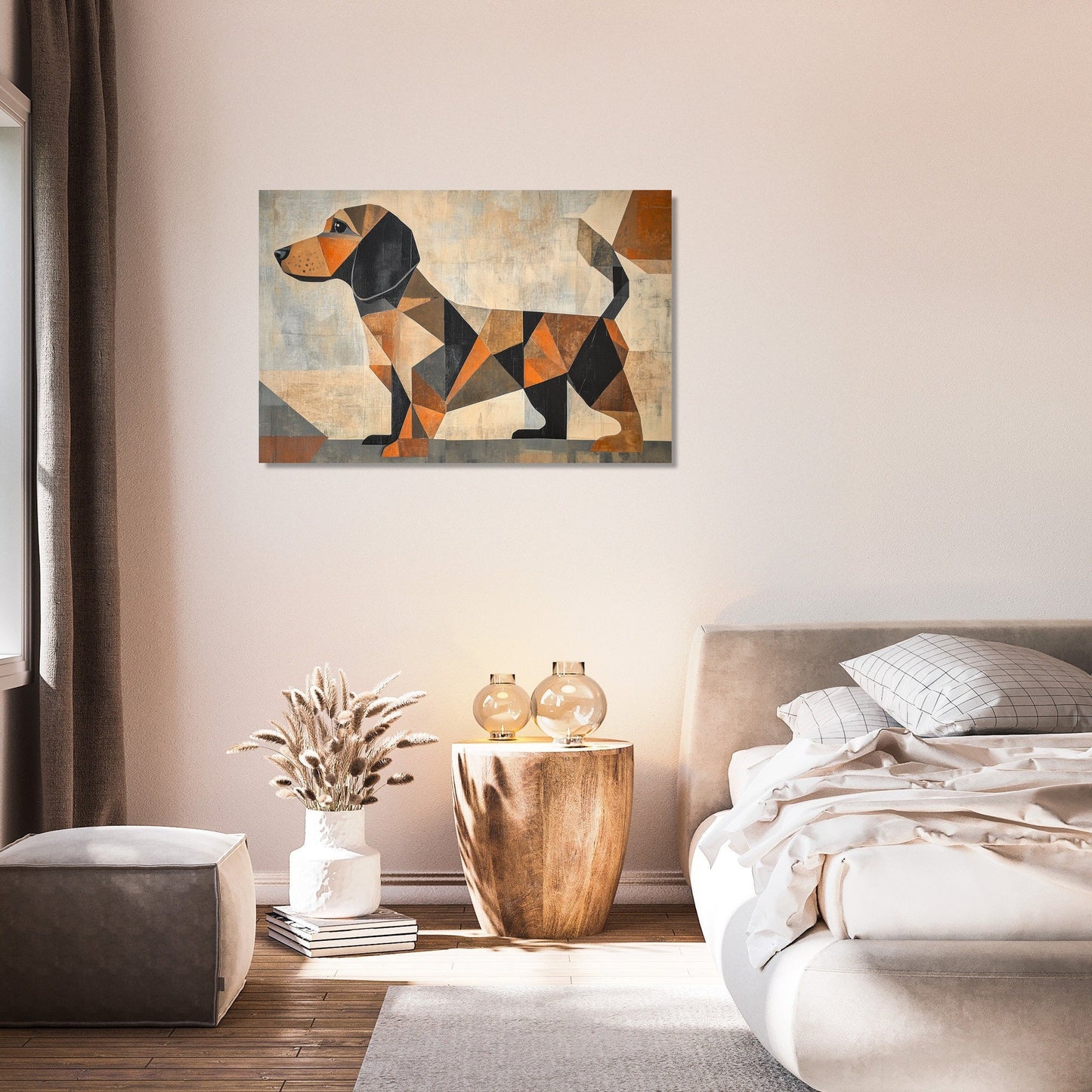 Cubist Dachshund Canvas