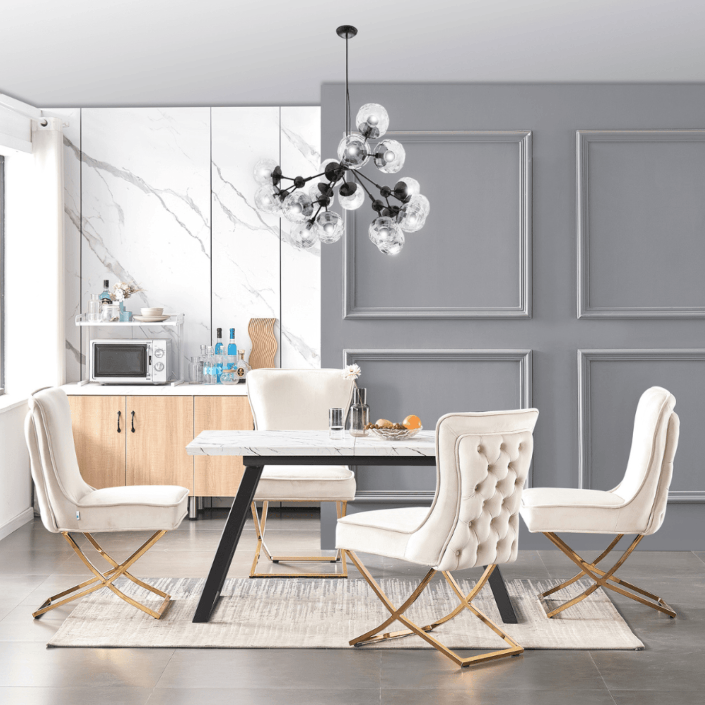 Trafalgar Velvet Dining Chair