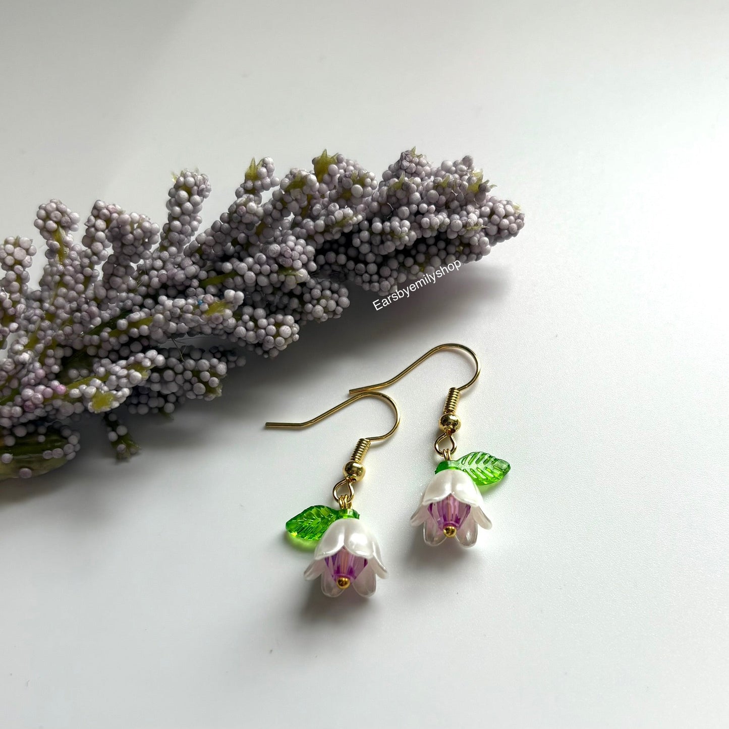 Cool gold plated handmade dangle colourful flower earrings