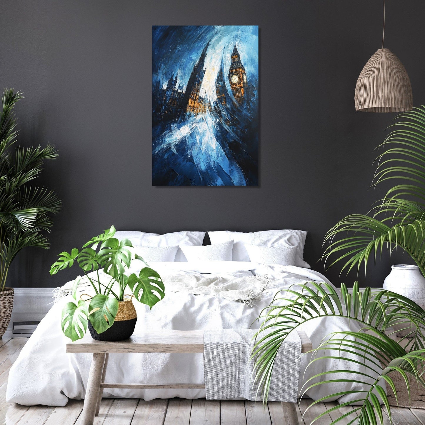 Nostalgic Parliament Blue Canvas