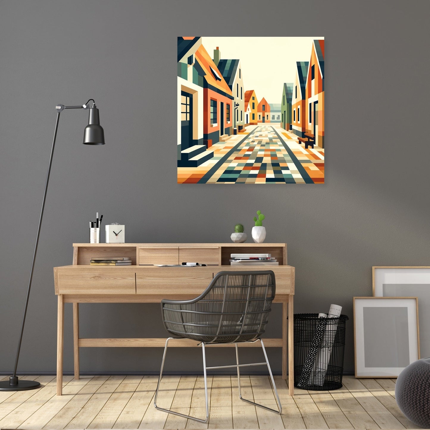 Village Geometry Canvas