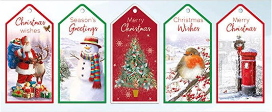 Traditional Christmas Luggage Tags (Pack of 40)