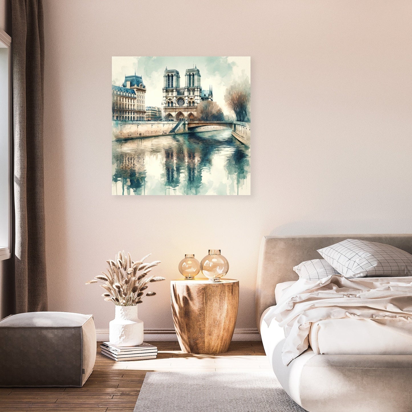 Reflections of Paris Notre-Dame Canvas