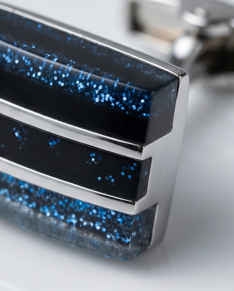 Midnight Nebula Rectangular Cufflinks