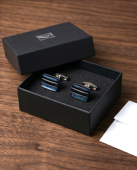 Midnight Nebula Rectangular Cufflinks