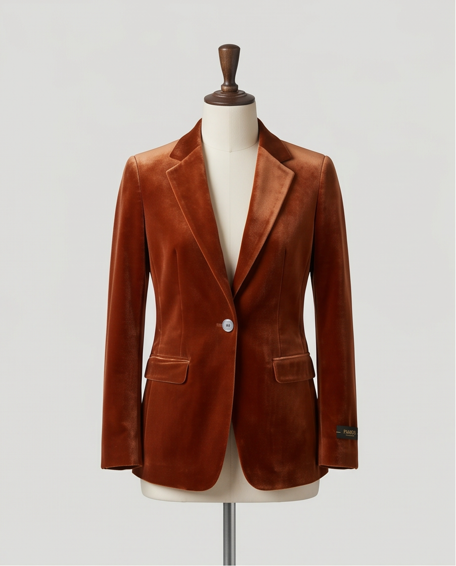 Camel Velvet Blazer