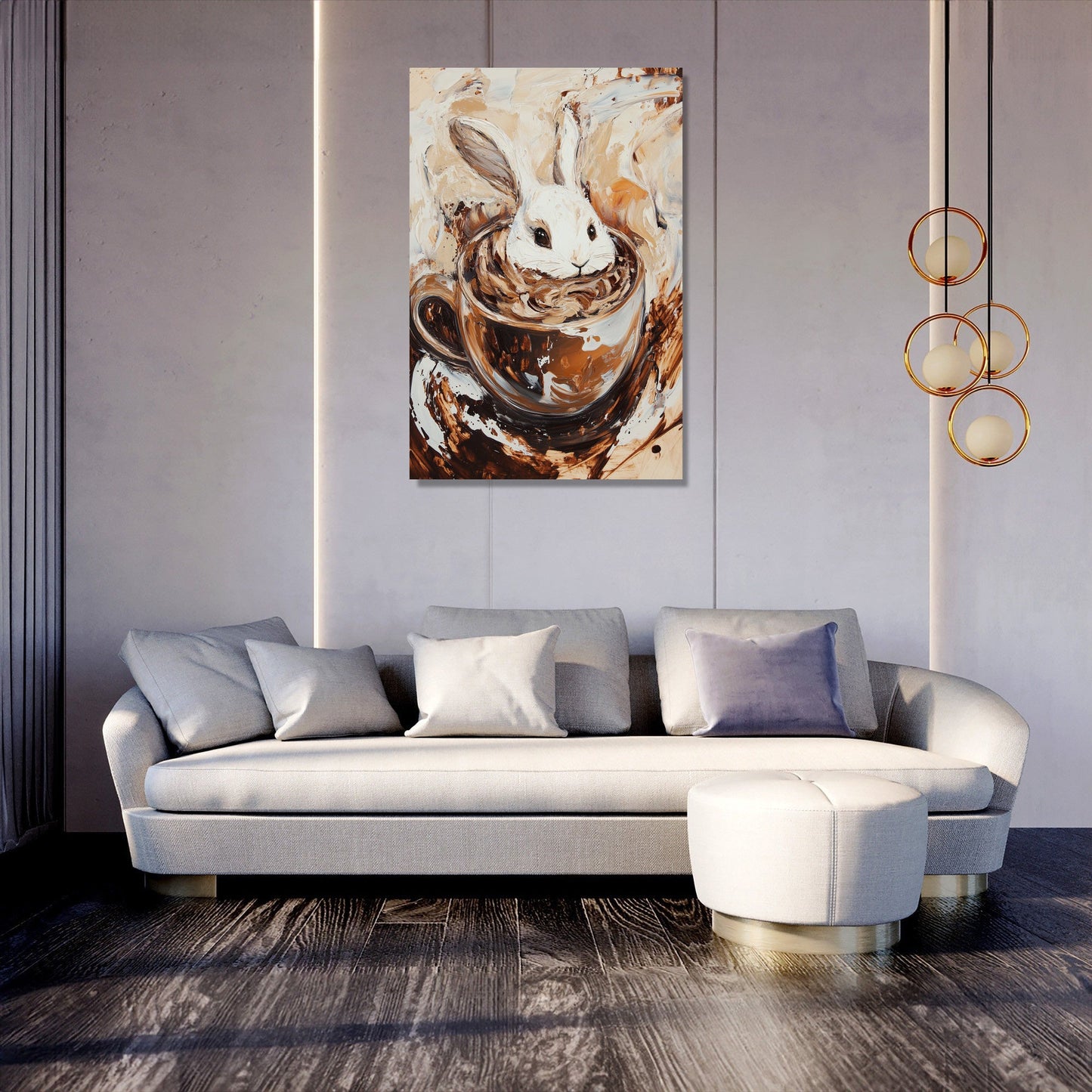 Bunny in Cocoa Canvas