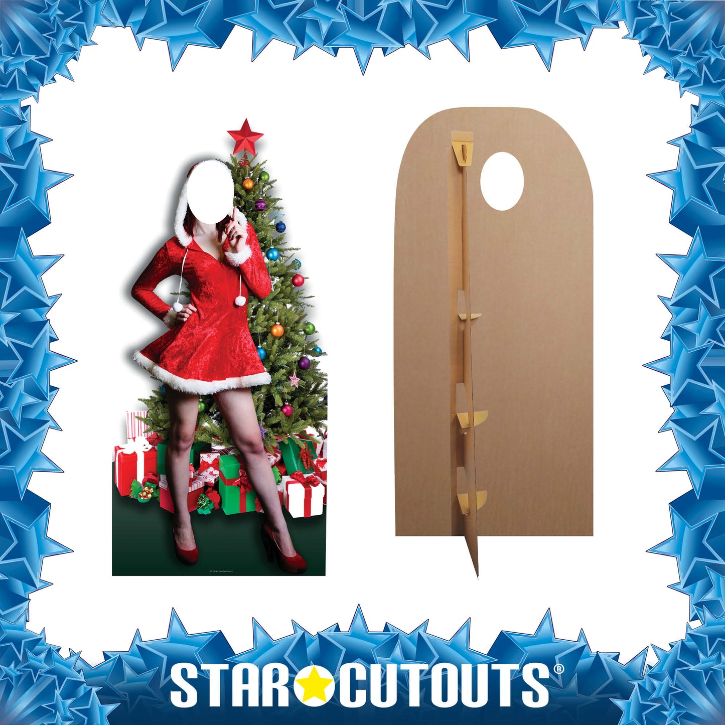 SC178 Mrs Christmas Stand In Cardboard Cut Out Height 186cm