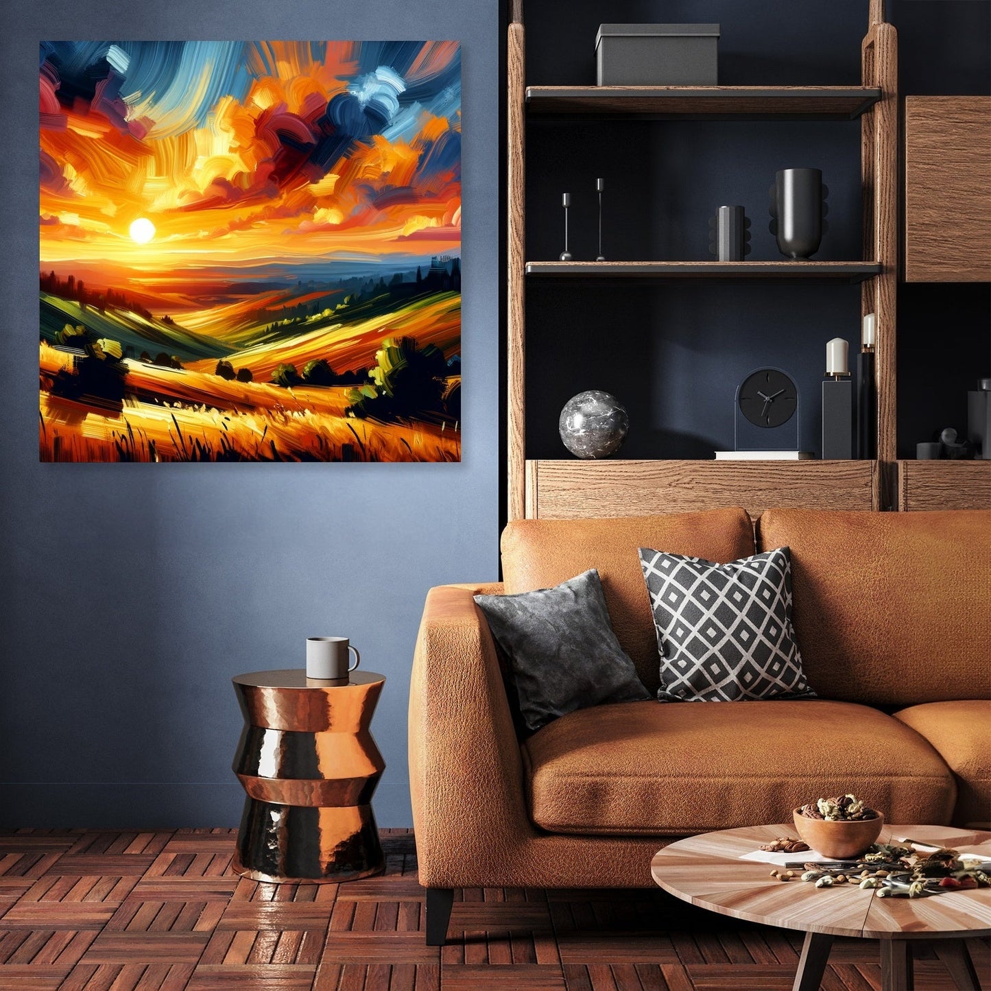 Radiant Sunset Hills Canvas