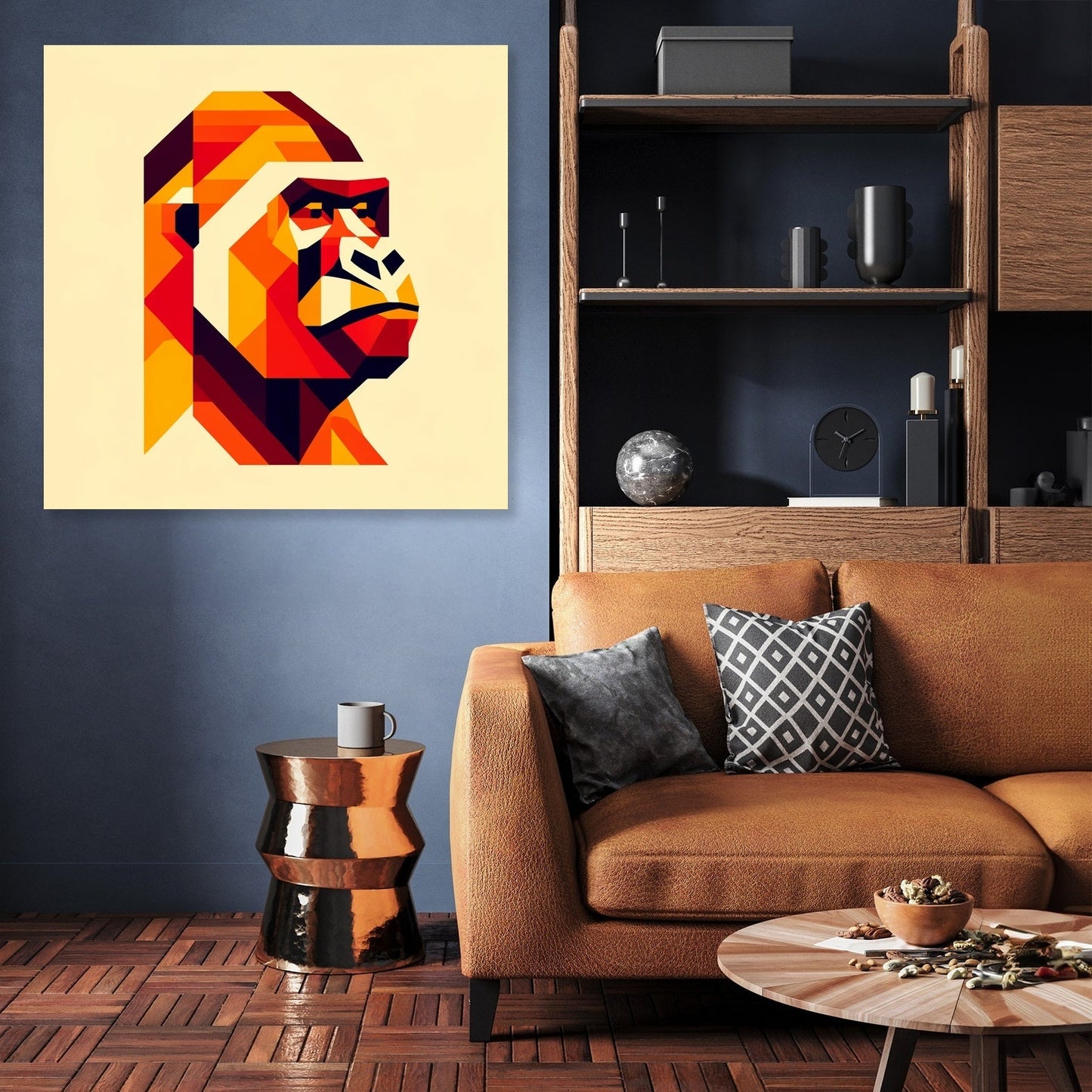 Geometric Gorilla Canvas