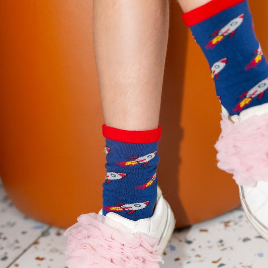 Children's Rocket Bamboo Socks