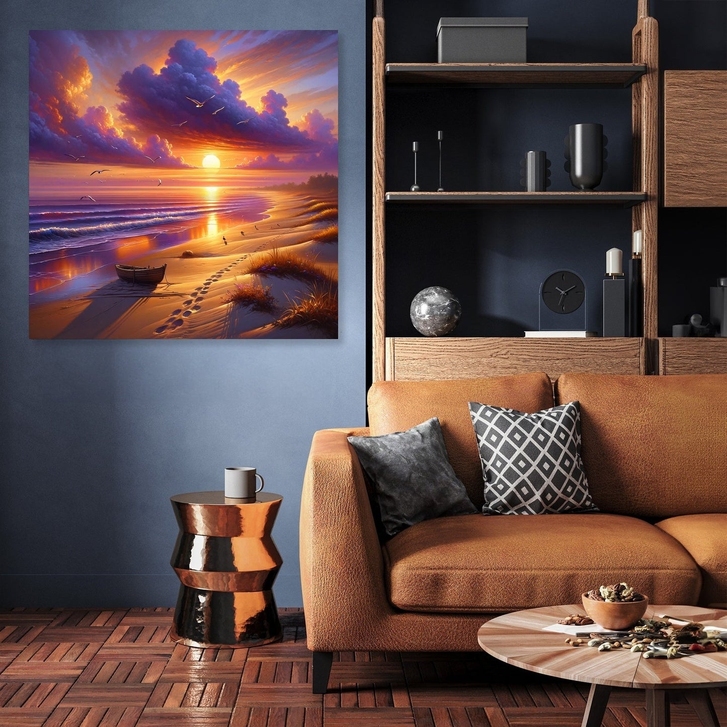 Sunset Serenity Shore Canvas
