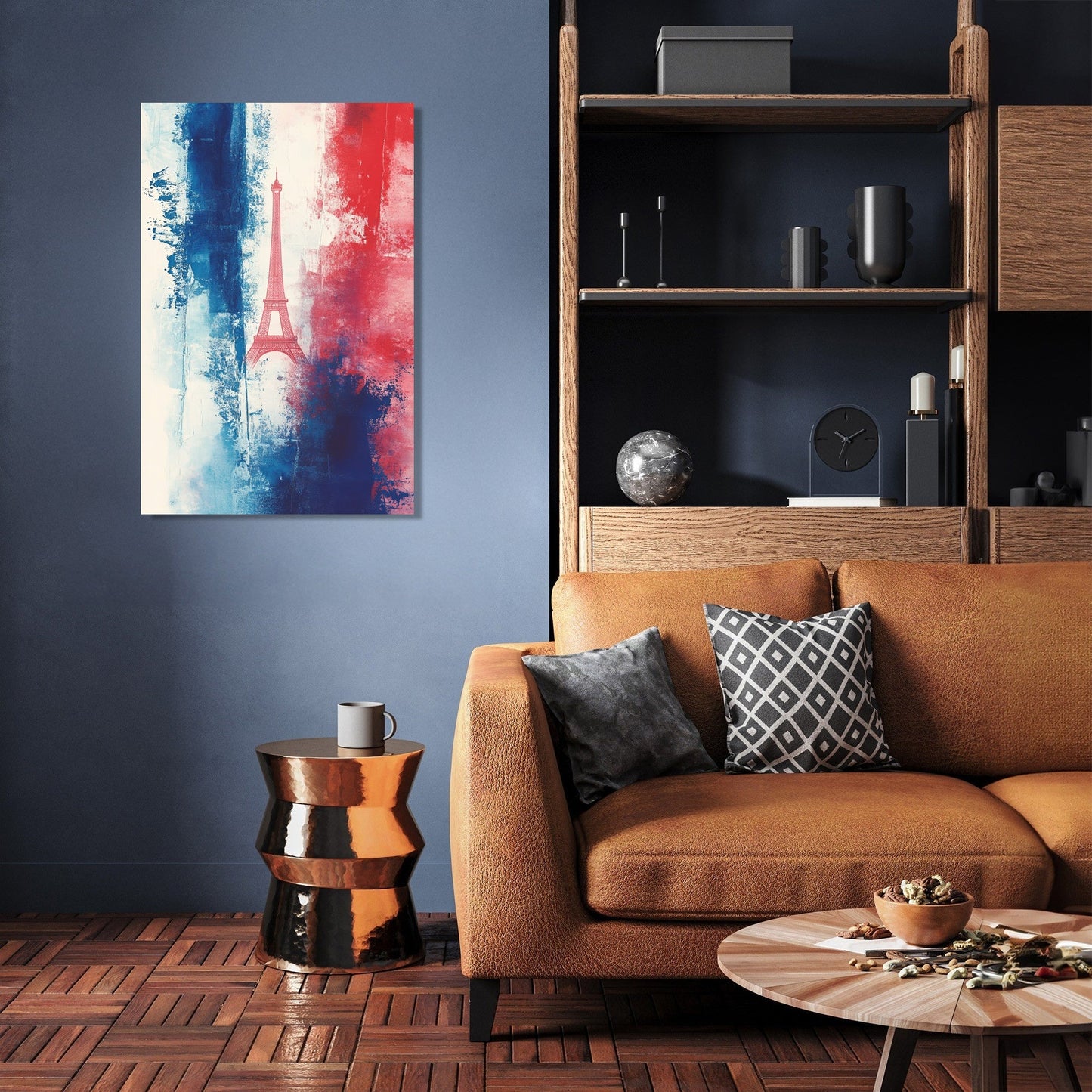 Eiffel Glow Flag Canvas